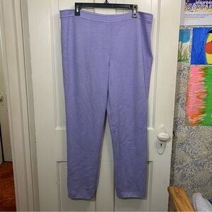 ST. JOHN | St. John Collection Alexa Lavender Purple Knit Pants